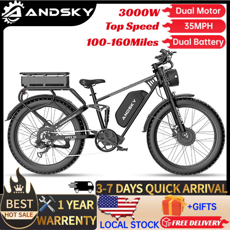 48V 1500W Rear Hub Motor With Battery - Bicicleta Eléctrica ANDSKY Apex50 AWD, Motor