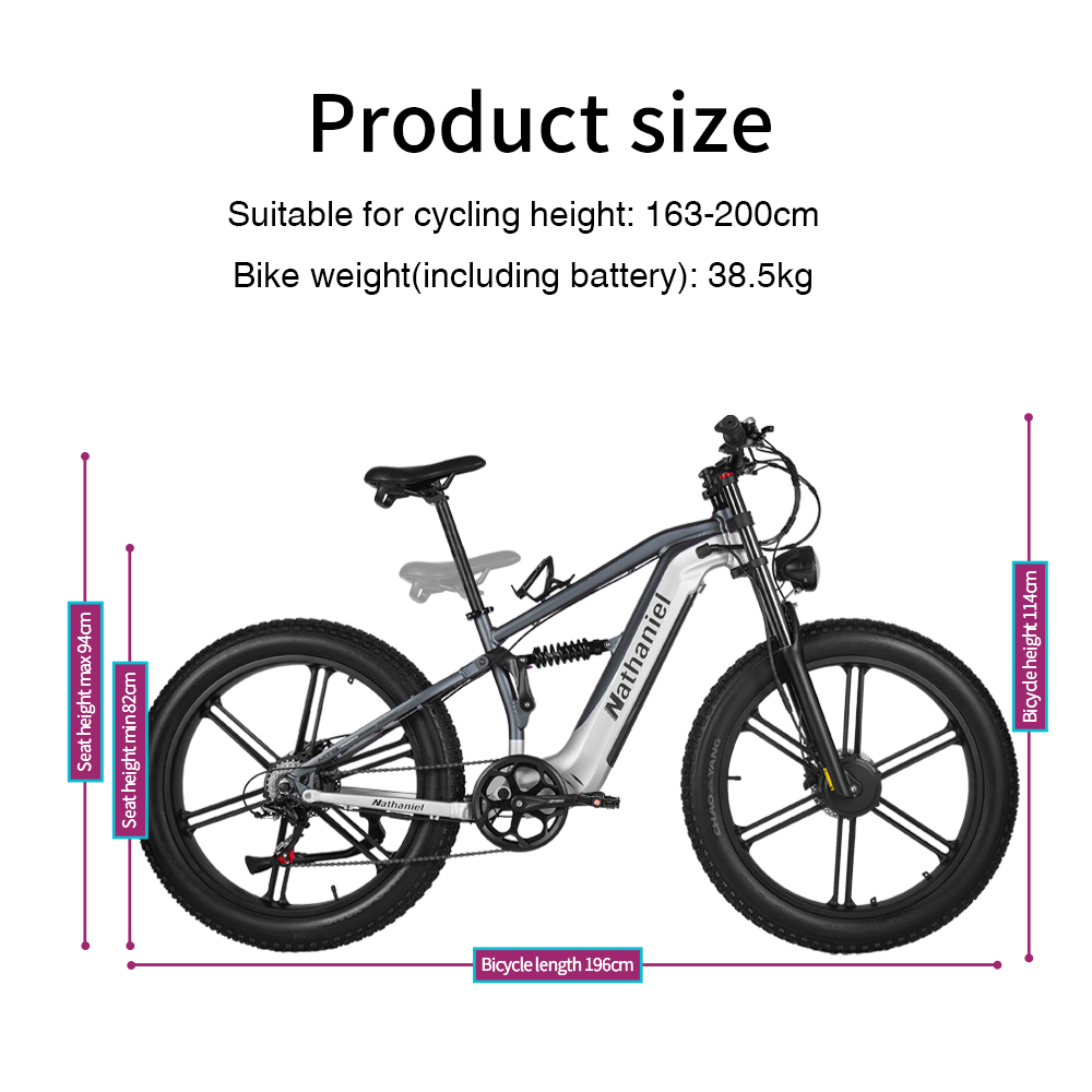 Bicicleta eléctrica Nathaniel  - Dual Motor Ebike Kit 2000W reseña y precio