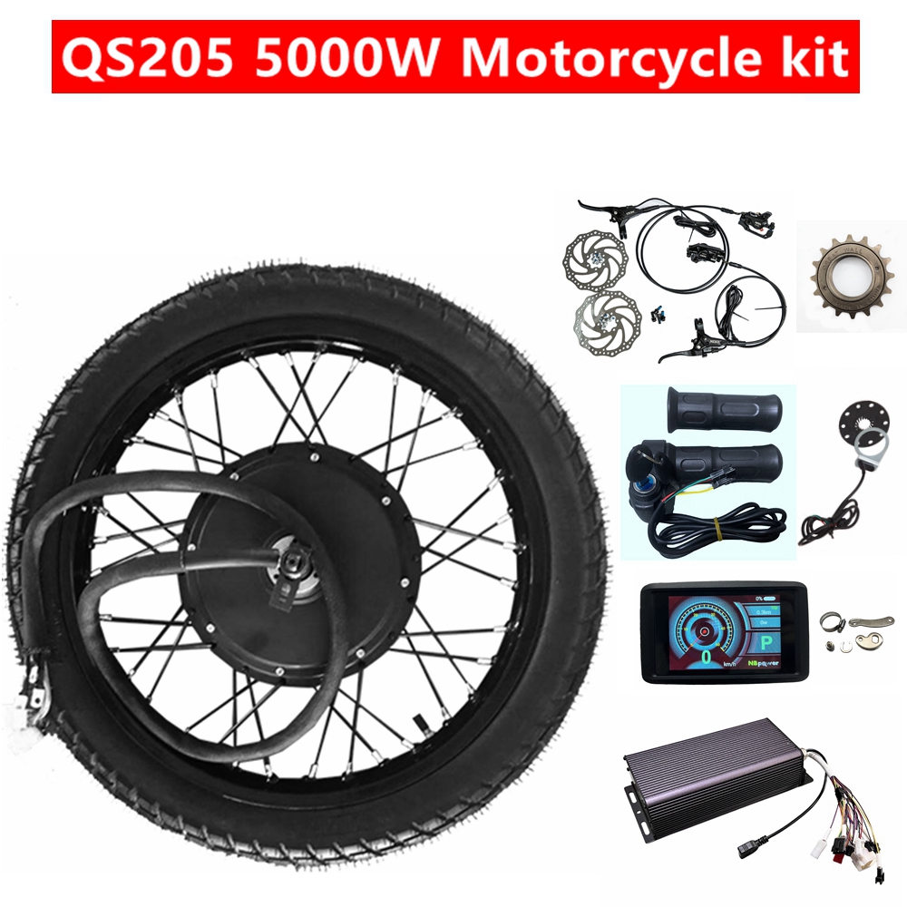 Kit de rueda trasera para moto - 5000W Hub Motor Kit 72V reseña y precio