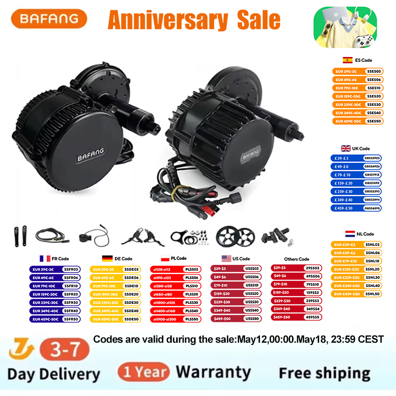 Bafang BBSHD 1000W 52V 48V 68m - Mid Drive Conversion Kit 1000W reseña y precio
